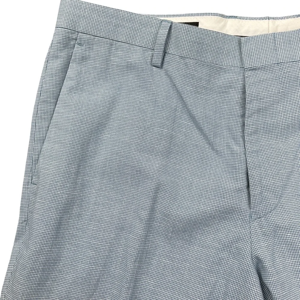 J‎ Crew Ludlow Pants Mens 34W 30L Light Blue Houndstooth Somelos Dress Pants